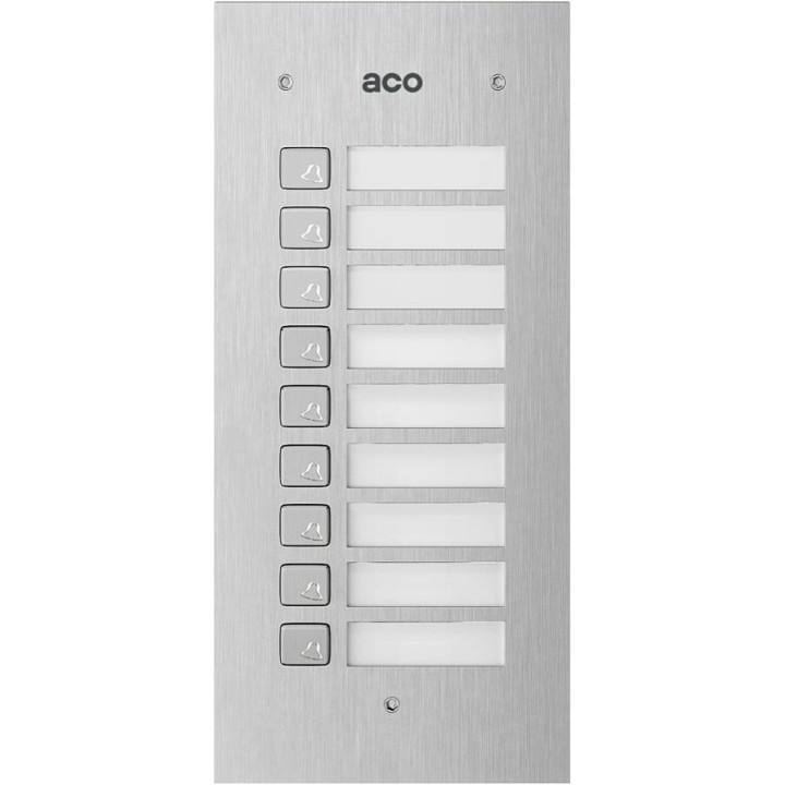 ACO COMO-MOD-9NP Podświetlany panel listy lokatorów z 9 przyciskami do FAMILIO