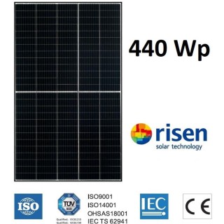 Zestaw 6 modułów paneli fotowoltaicznych PV Risen 440 W * 2,64 kWp