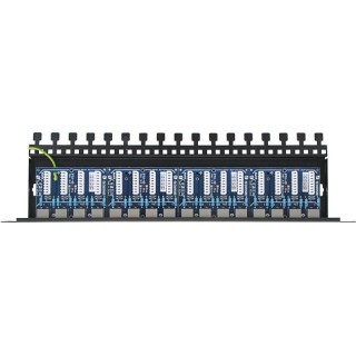 16-kanałowy panel zabezpieczający LAN z ochroną przepięciową PoE EWIMAR PTU-516R-ECO/PoE