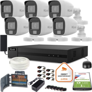 Zestaw monitoringu Hilook 6 kamer 2MPx TVICAM-B2M-20DL z dyskiem 1TB