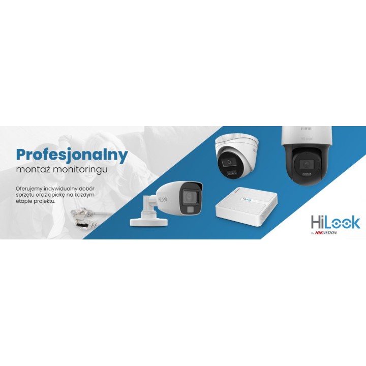 Zestaw monitoringu Hilook by Hikvision 4 kamer IP IPCAM-B2 1TB dysk