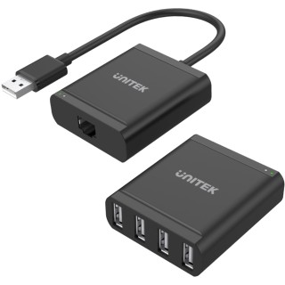 Unitek Y-2516 przedłużacz USB 2.0 po skrętce 4xUSB