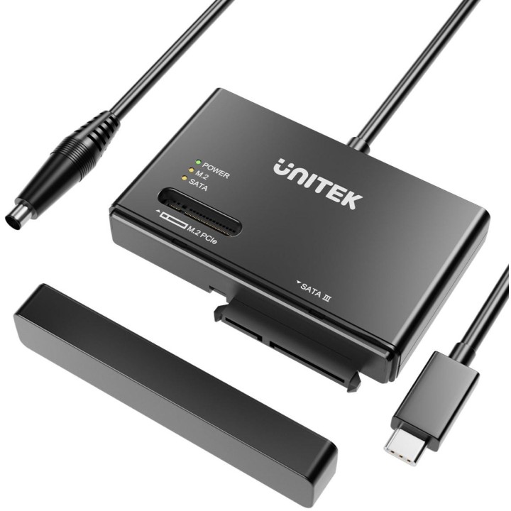 S1232A01-EU Unitek Mostek USB-C na dyski SATA i M.2 MVMe