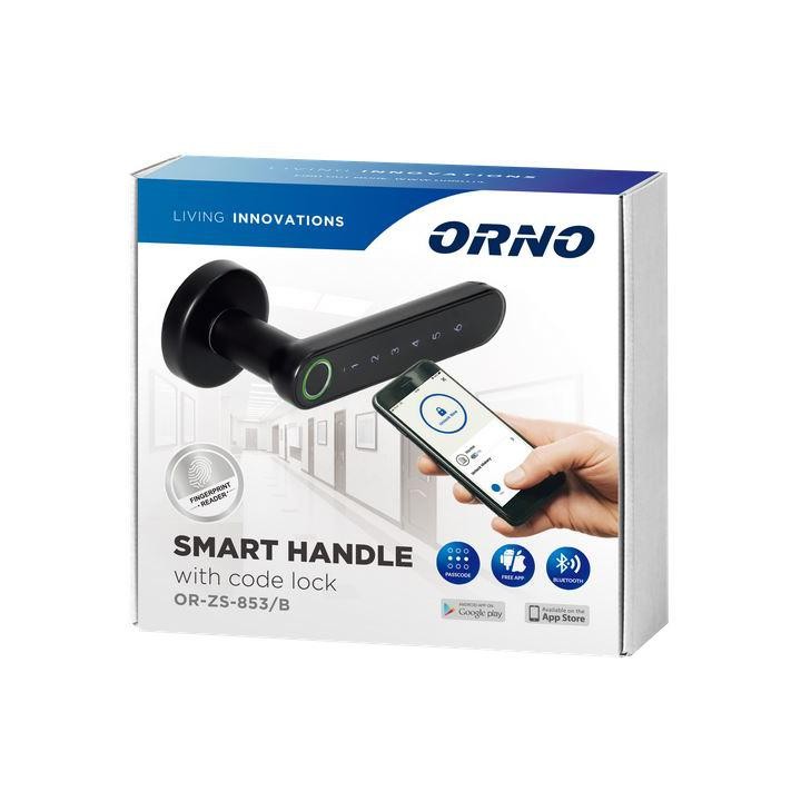Klamka szyfrowa ORNO z klawiaturą dotykową i funkcją smart OR-ZS-853/B